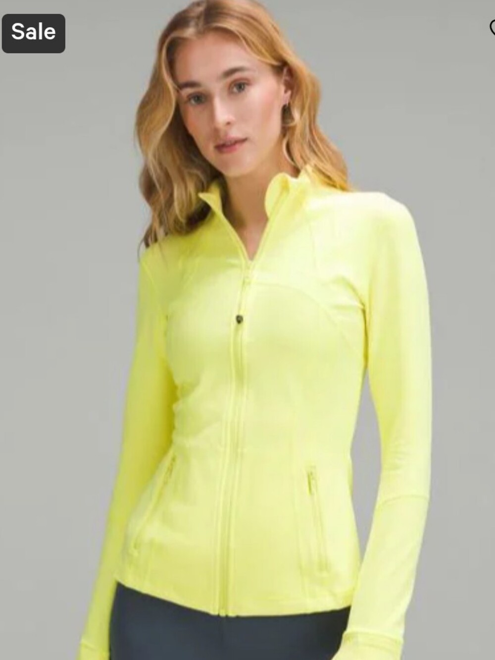 lululemon athletica Neon Yellow Zip-Up Define Jacket